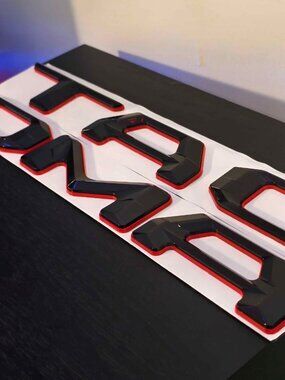 DOUBLE 3D REDOUT TAILGATE LETTERS COMPATIBLE WITH TOYOTA TACOMA 24 25 26 US MADE